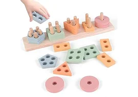 juguete montessori de madera para apilar SUPERBE BEBE