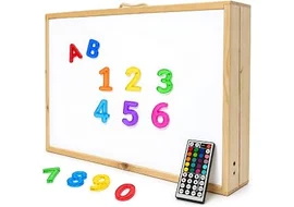 mesa de luz montessori de madera con LED regulable