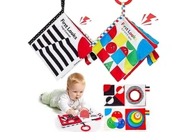 pack de 2 libros de tela para bebe hahaland