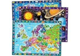 pack de 6 puzles mapa mundi infantiles