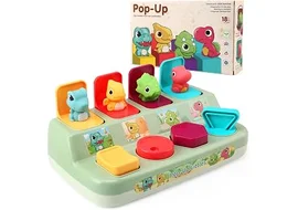 juguete pop up dinosaurio causa efecto LEADSTAR
