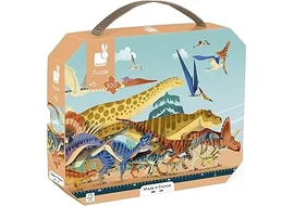 puzle panoramico de dinosaurios 100 piezas Janod